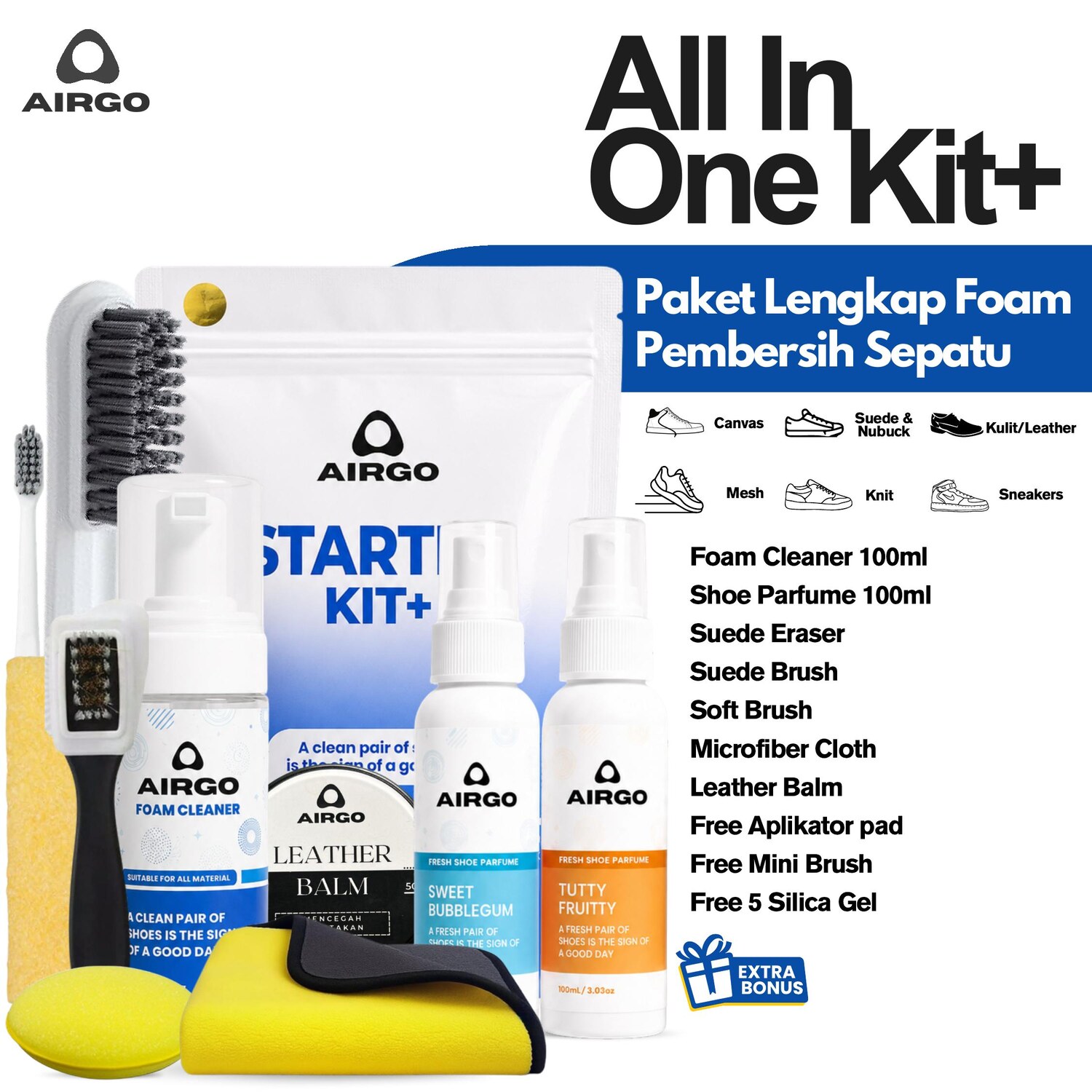 All In One Kit+ — Paket Lengkap Foam Pembersih Sepatu