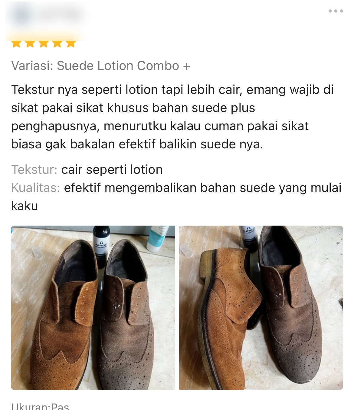 Ulasan pelanggan Airgo — Suede Lotion Combo +