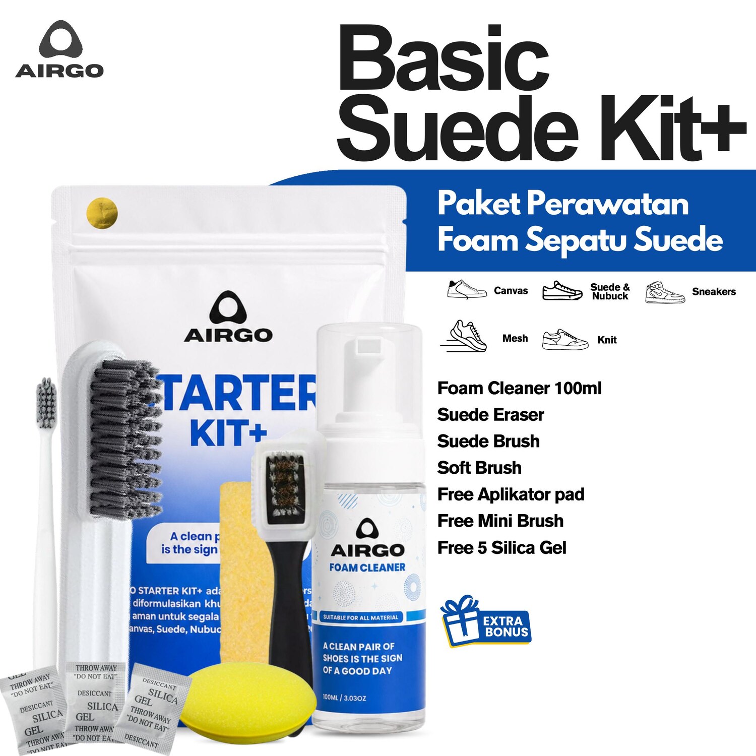 Basic Suede Kit+ — Paket Perawatan Foam Sepatu Suede