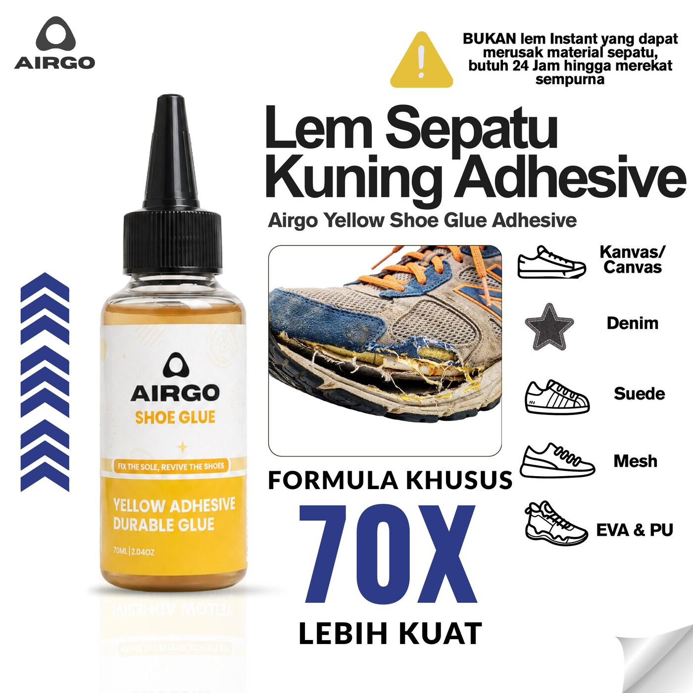 Airgo Yellow Adhesive Glue