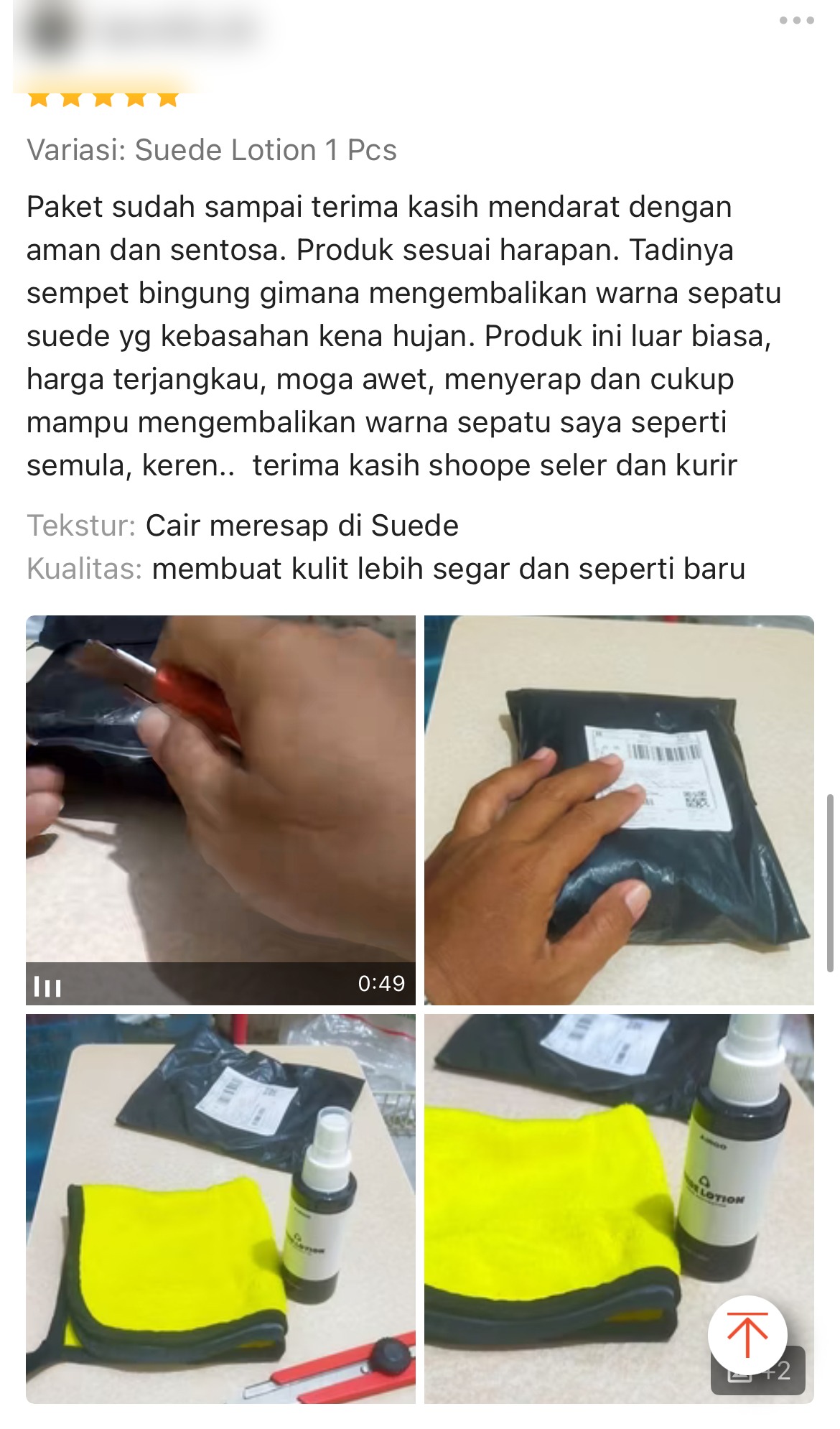 Ulasan pelanggan Airgo — Suede Lotion