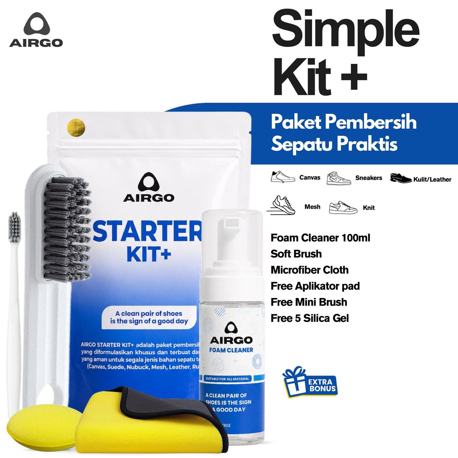 Simple Kit+ — Paket Pembersih Sepatu Praktis